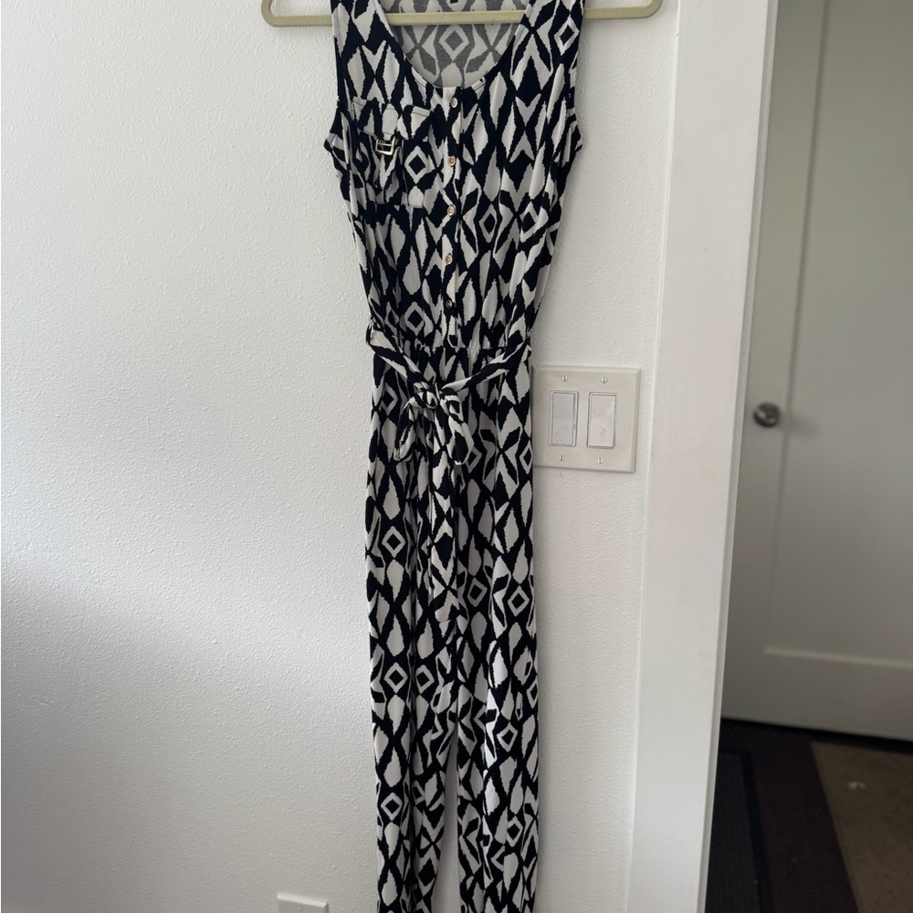 Milano Black and White Geometric Jumpsuit